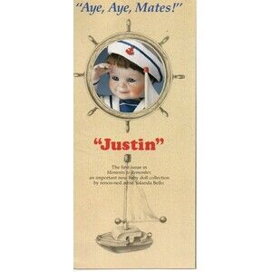 Brochure for Justin Doll by Yolanda Bello Excellent Condition pamphlet vintage